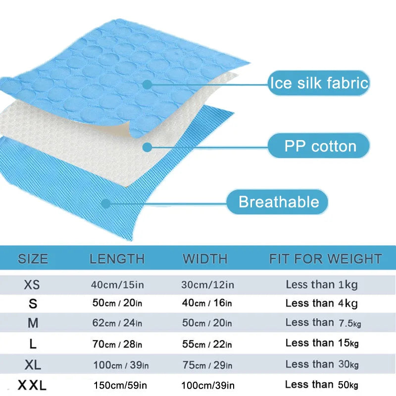 Tapis rafraîchissant pour Chiens et Chats SUMMAT™ / Protection contre la chaleur / Bien être / Repos