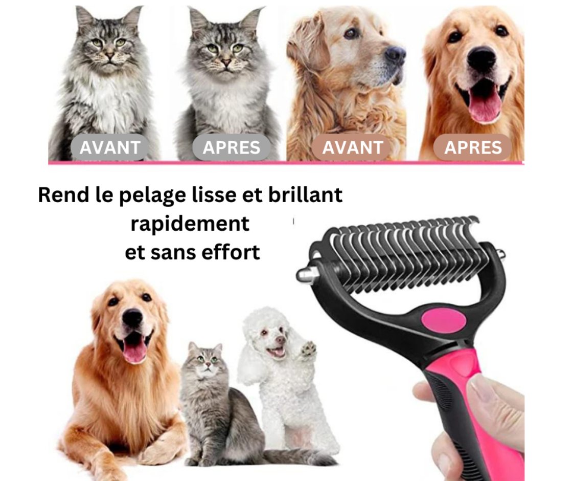 Brosse démellage pour chiens et chats - Mycharmingdog