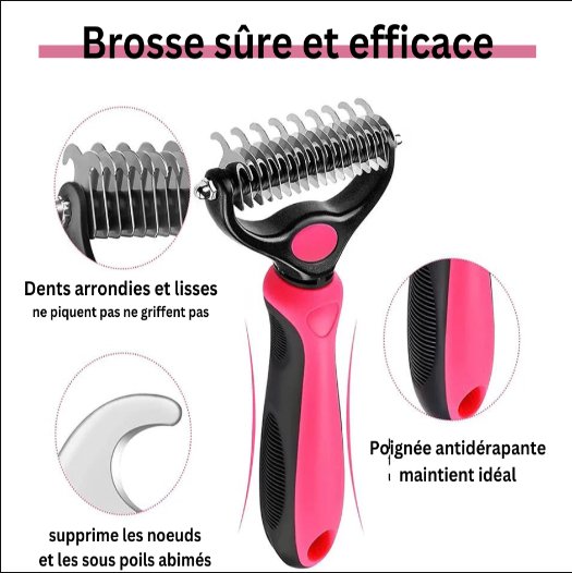 Brosse démellage pour chiens et chats - Mycharmingdog