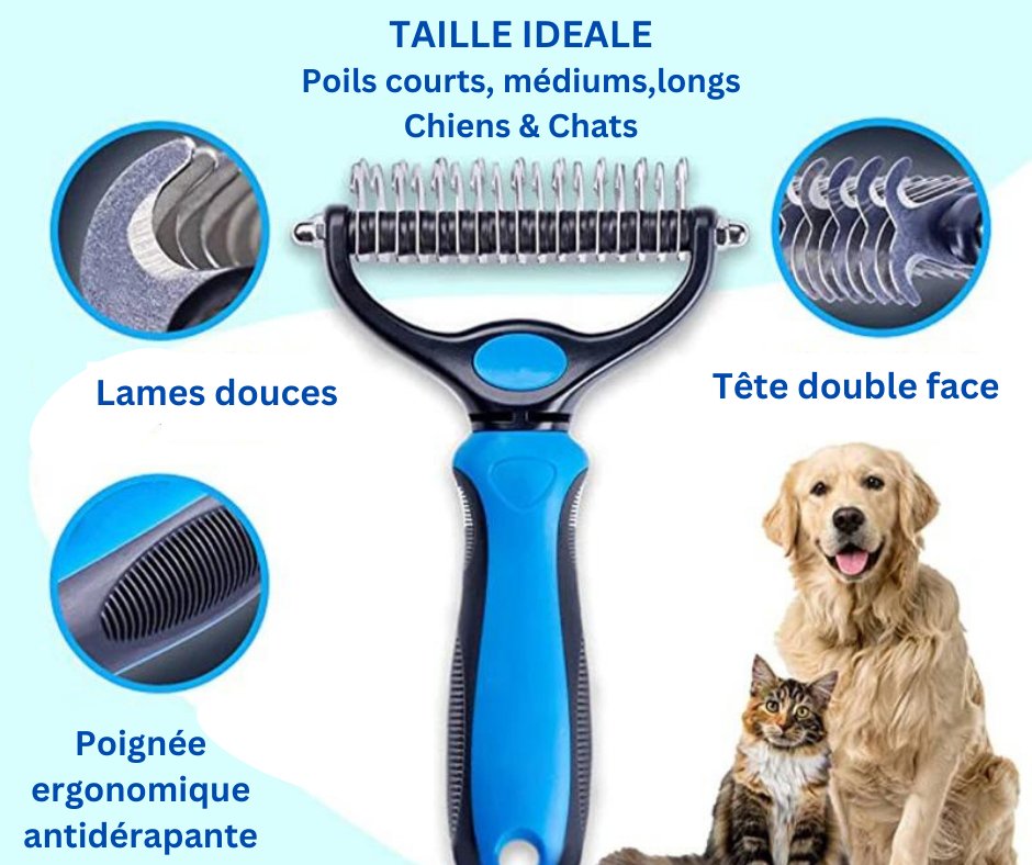 Brosse démellage pour chiens et chats - Mycharmingdog