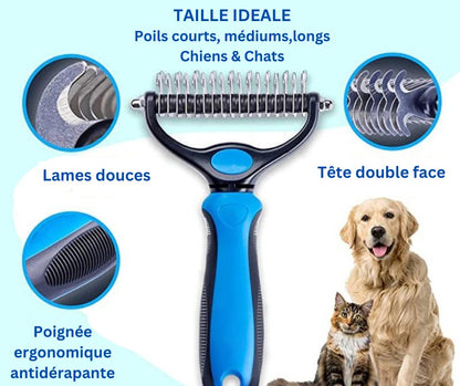 Brosse démellage pour chiens et chats - Mycharmingdog