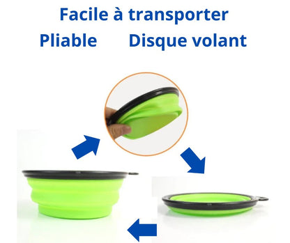 Gamelle pliable speciale voyages et randonnées - Mycharmingdog